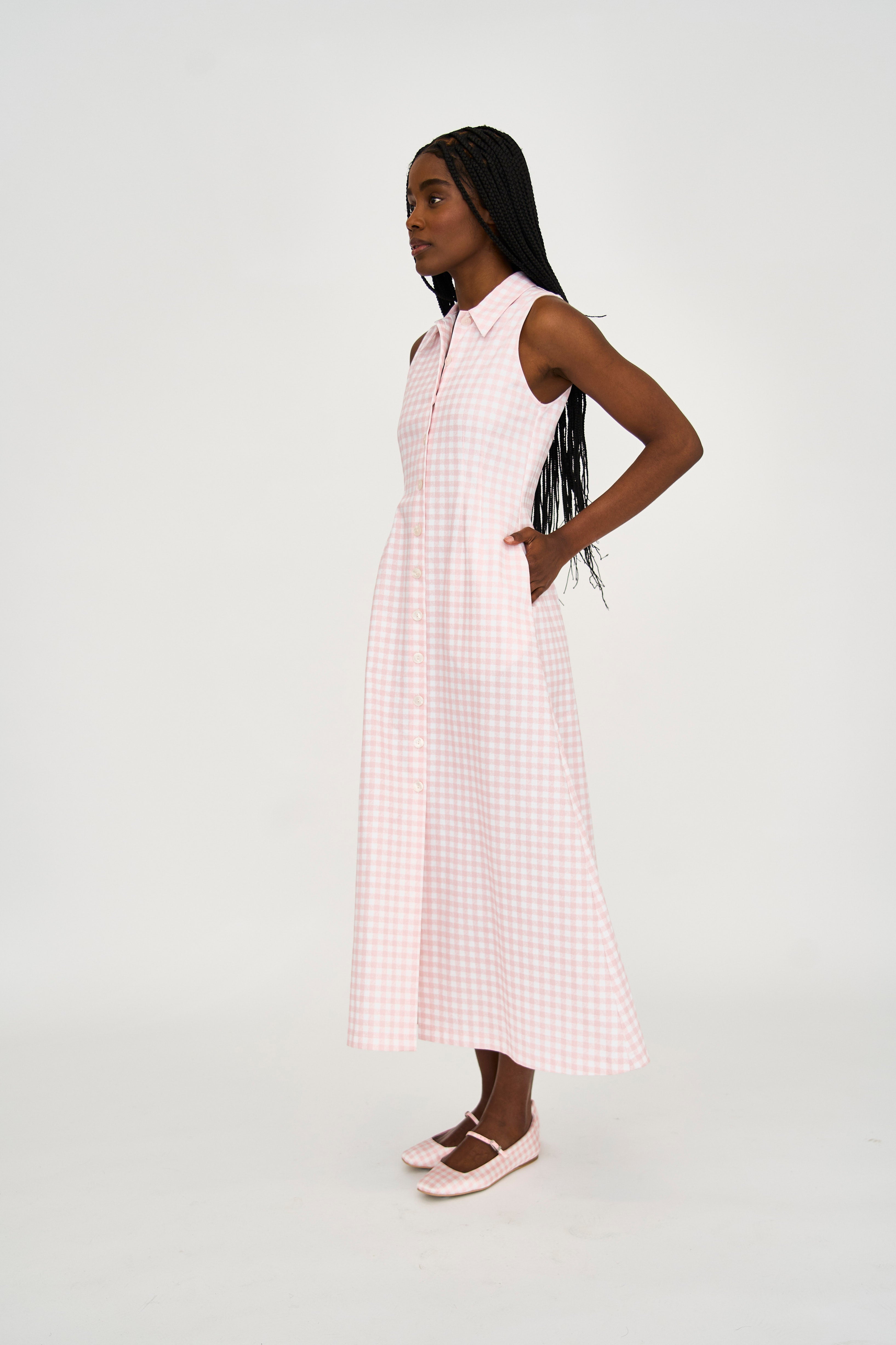 Rosé Midi Dress