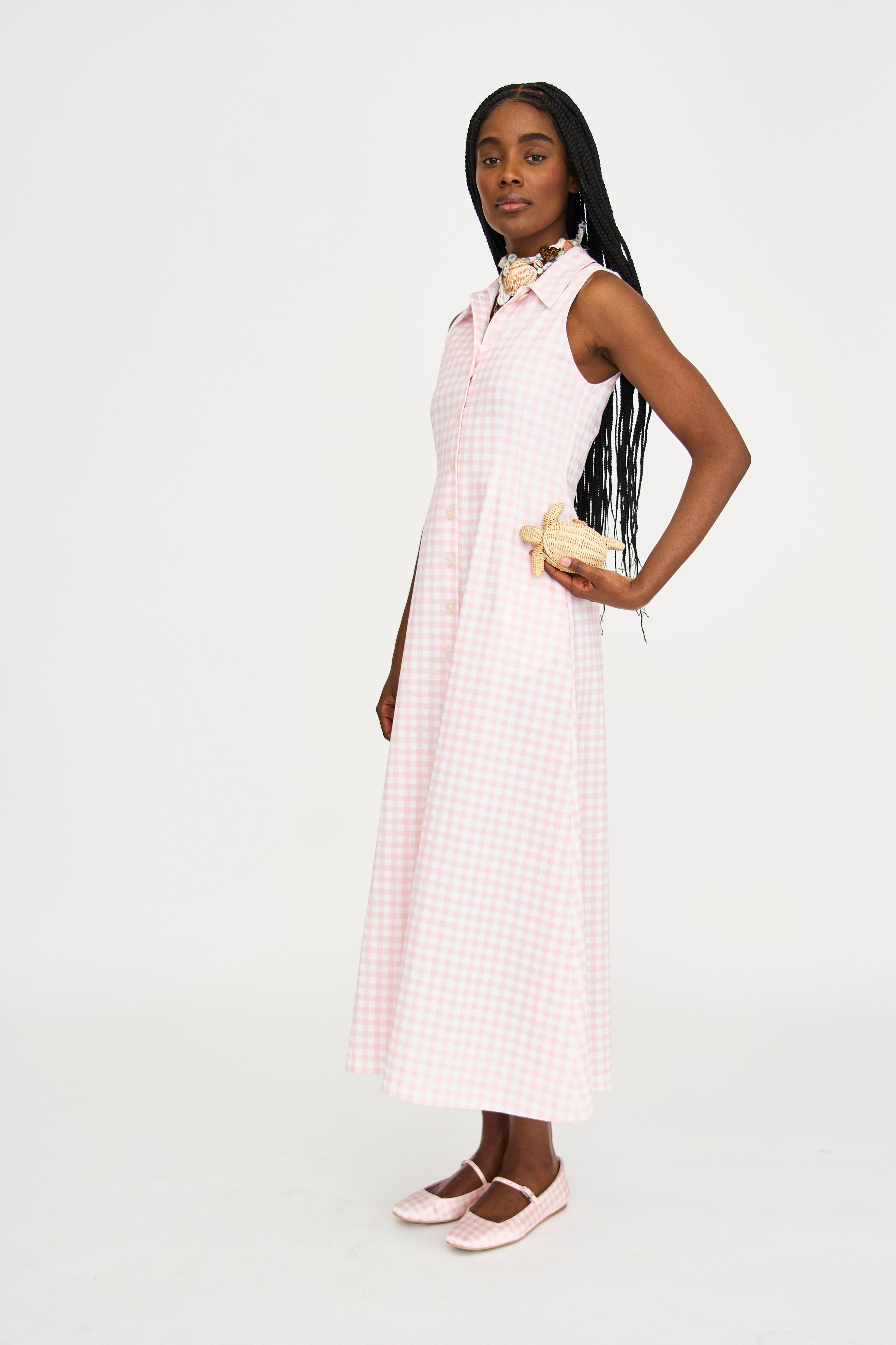 Rosé Midi Dress
